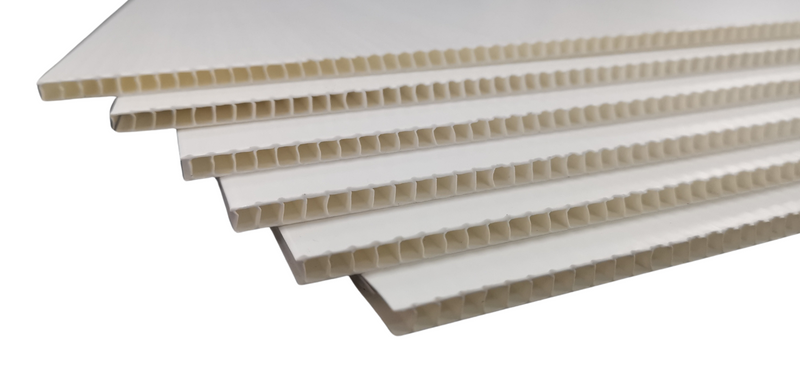 Fluted Polypropylene Board - White 5mm