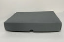 A flat-packed gray A4 document box made from archival boxboard.